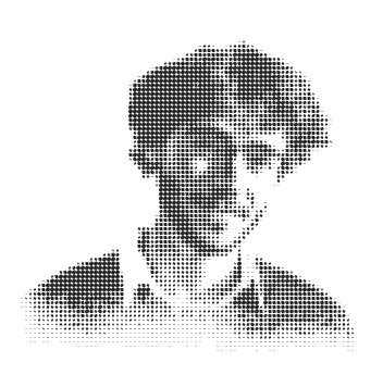Halftone portrait of Matthew Trent