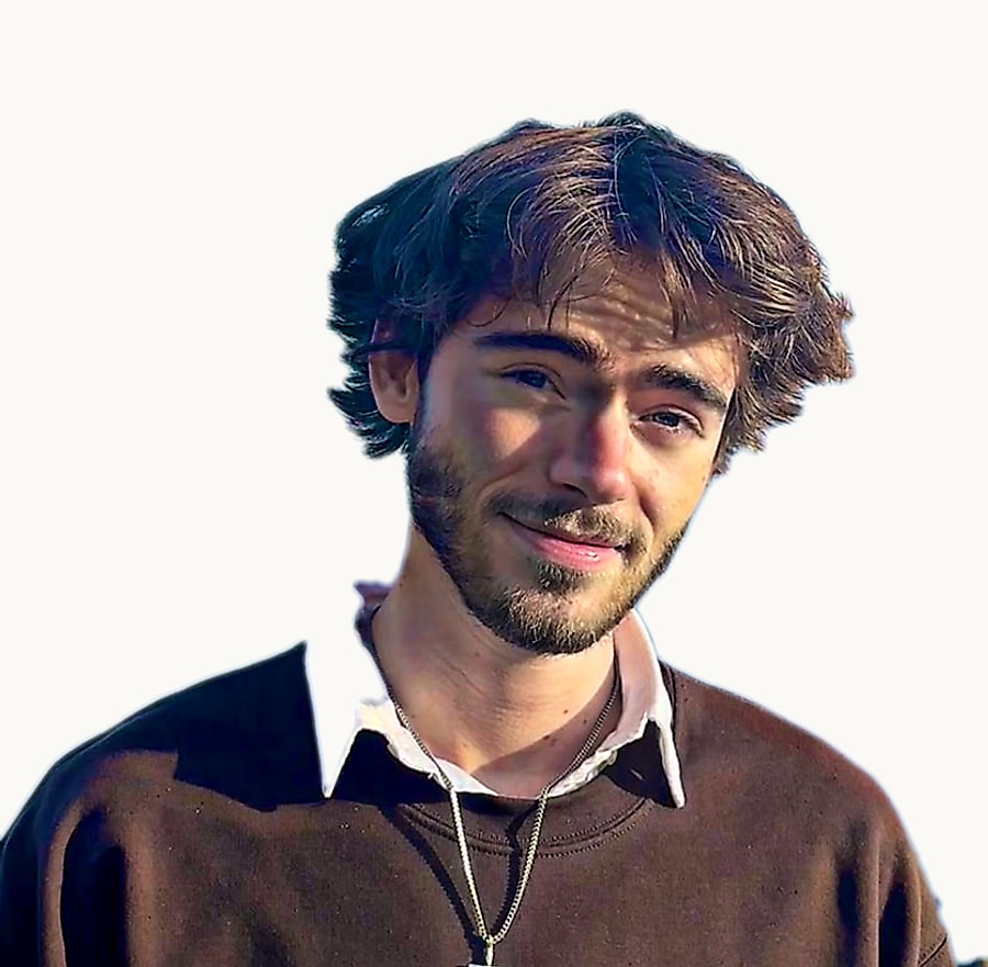 Halftone portrait of Matthew Trent